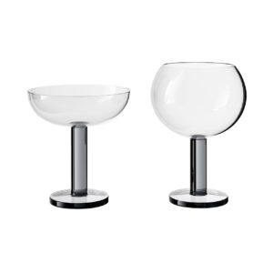 Puck Balloon and Coupe Glasses by Tom Dixon