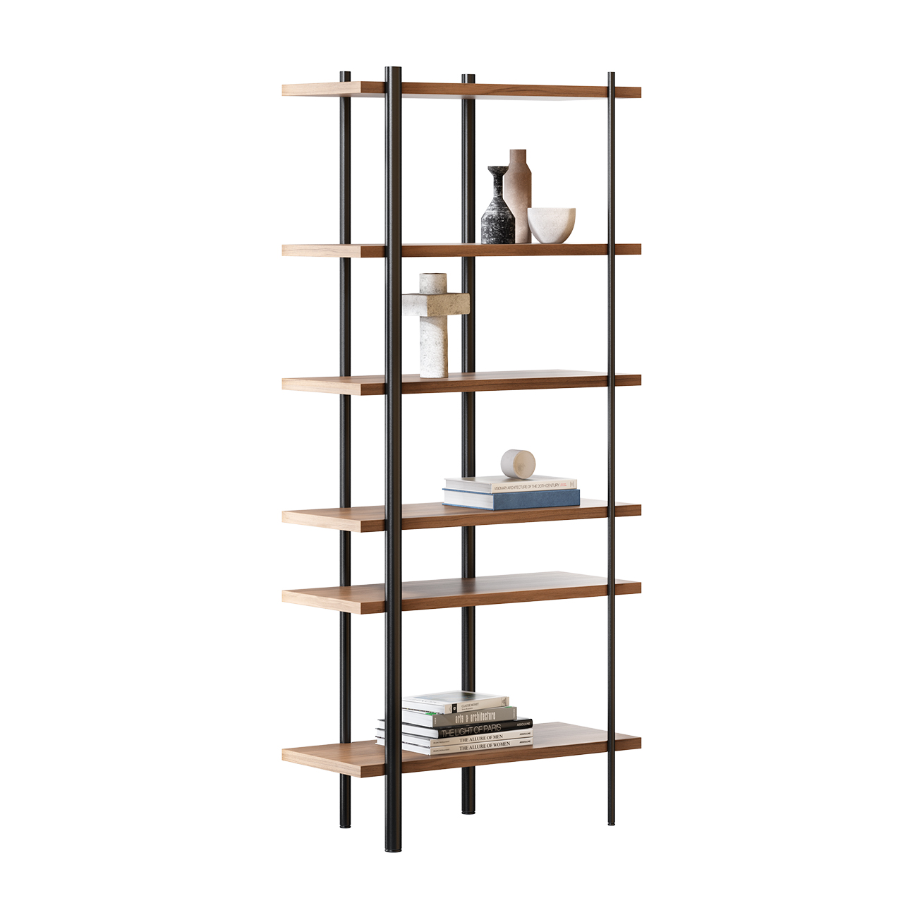 Milonga Walnut Bookcase by Miniforms