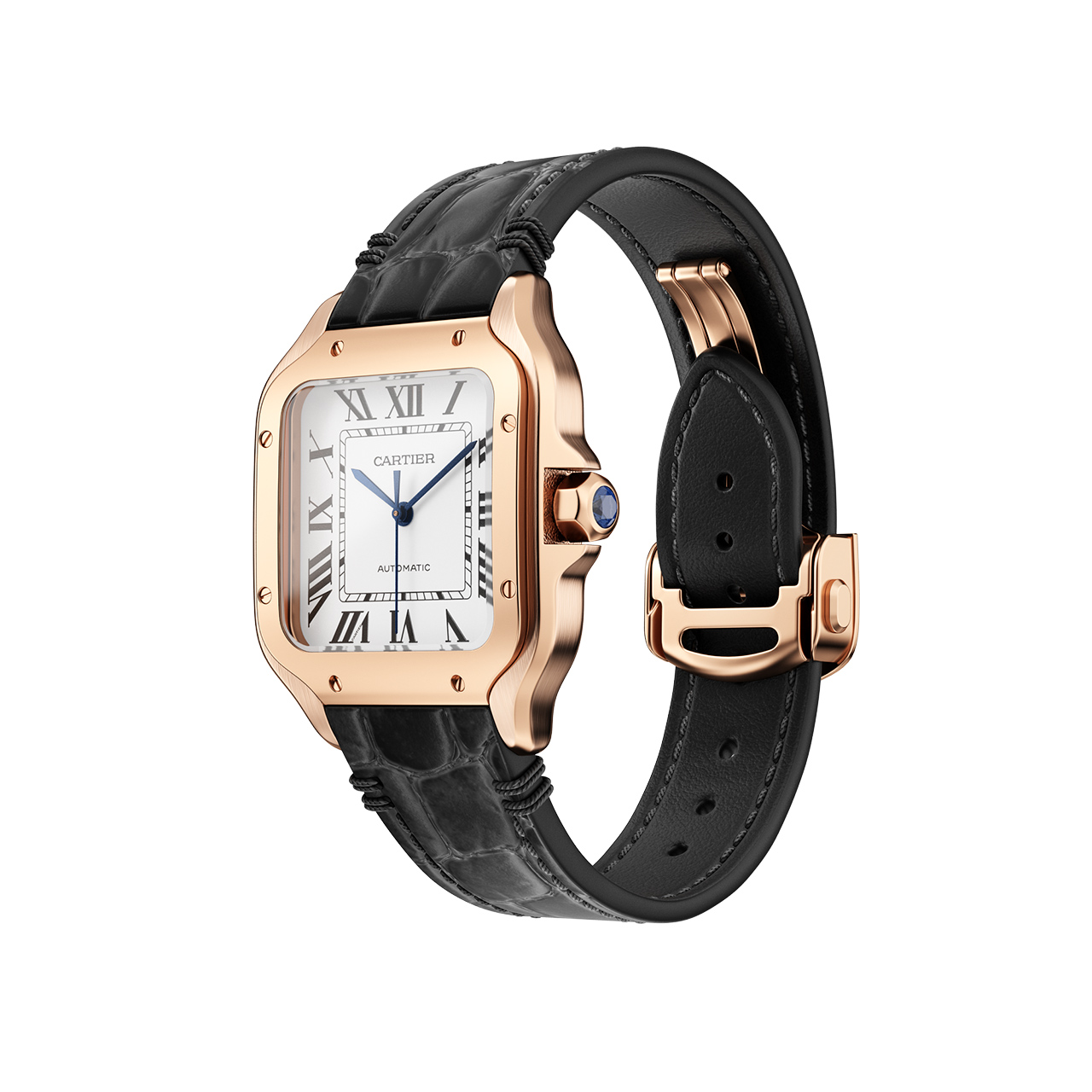 Santos de Cartier Rose Gold Watch by Cartier