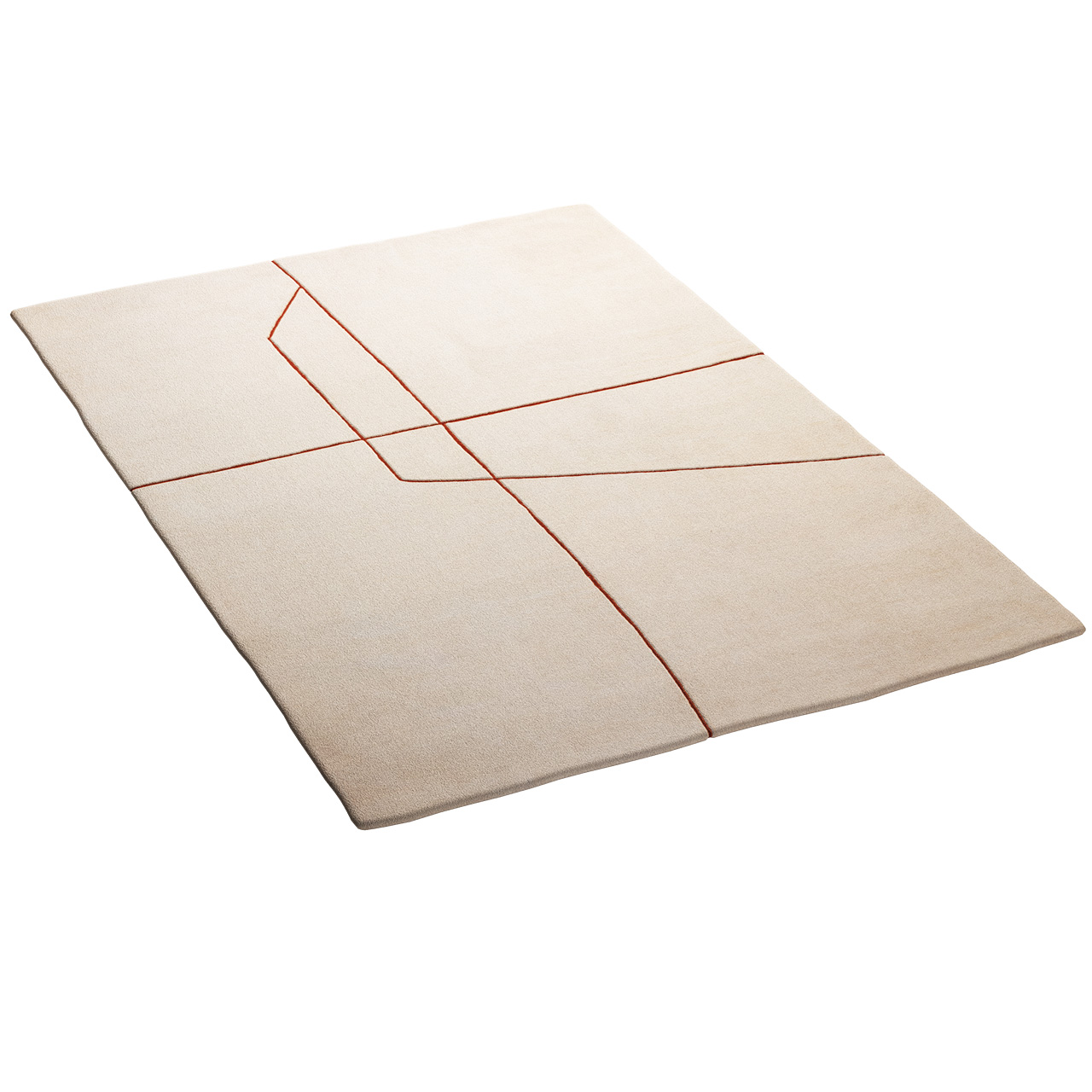 Delide Fibre Rug with Orange Detail by Kave Home
