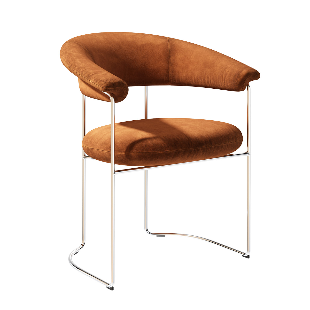 Elyne Chair with Armrests by Minotti