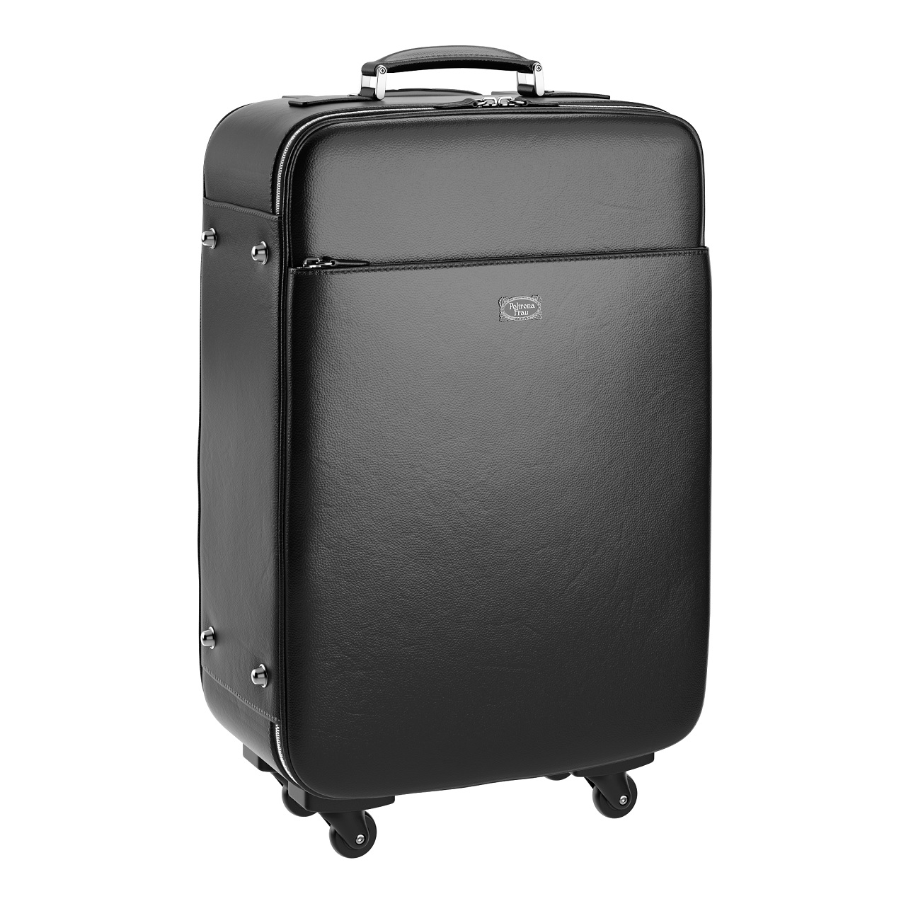 Traveller Collection Black Trolley Suitcase by Poltrona Frau