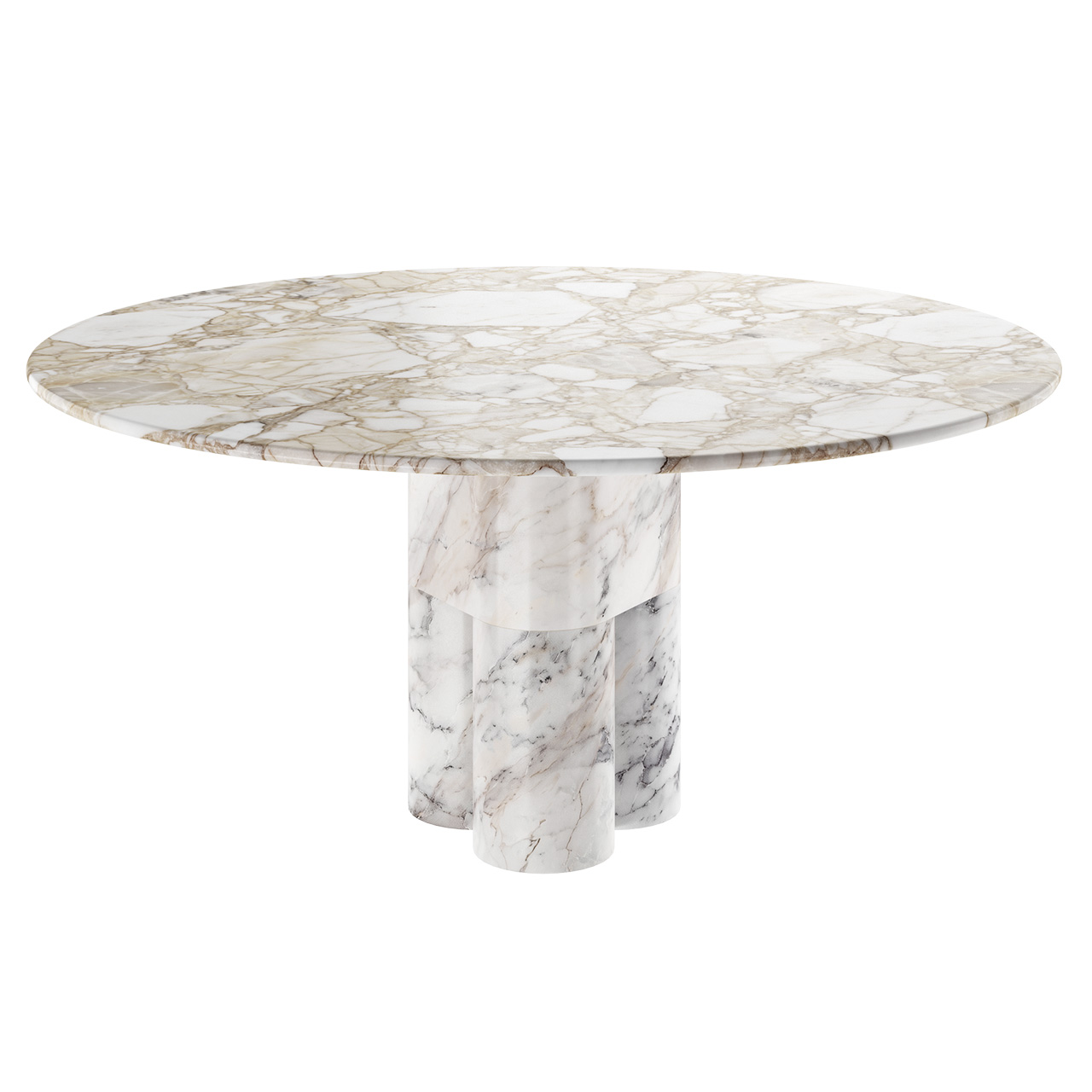 Tria Round Marble Table by Ghidini 1961